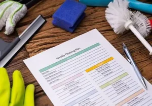 Rental lease agreement with apartment keys on a table symbolizing security deposit in Ames, Iowa.