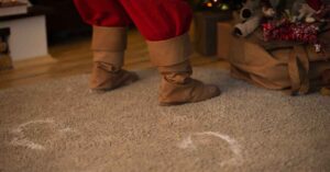 Winter boots tracking snow and salt on carpet in Ames Iowa home