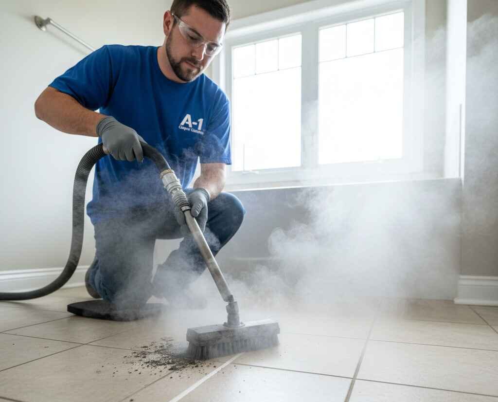 Mold and Allergen Removal from Bathroom Grout in Ames, Iowa