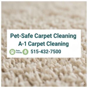 Pet-safe carpet cleaning services in Ames Iowa by A-1 Carpet Cleaning.