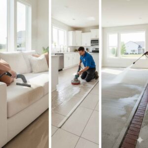 Upholstery, tile and grout, and power washing services in Ames Iowa by A-1 Carpet Cleaning