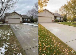 Best time to power wash home in Iowa during spring and fall seasons