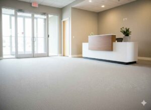 Professional commercial carpet cleaning results in Ames office building after deep extraction service