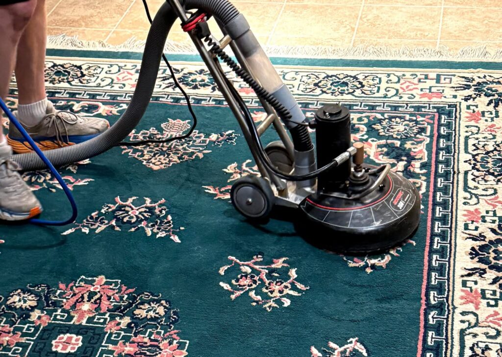 Clean area rug after professional cleaning in central Iowa
