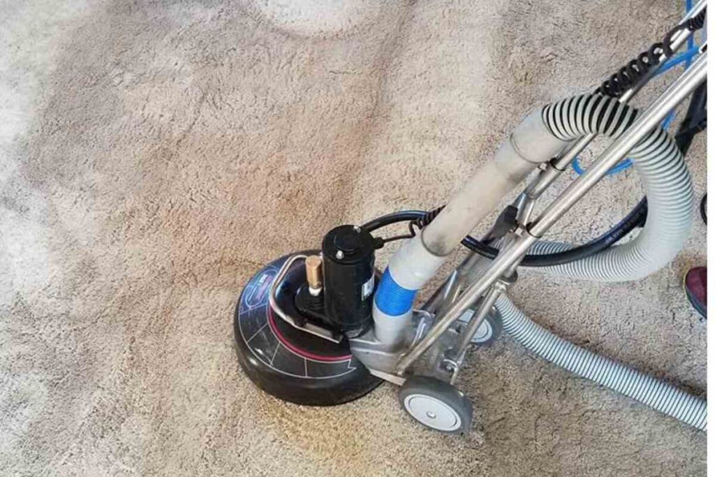 Truck-mounted hot water extraction carpet cleaning in Ames